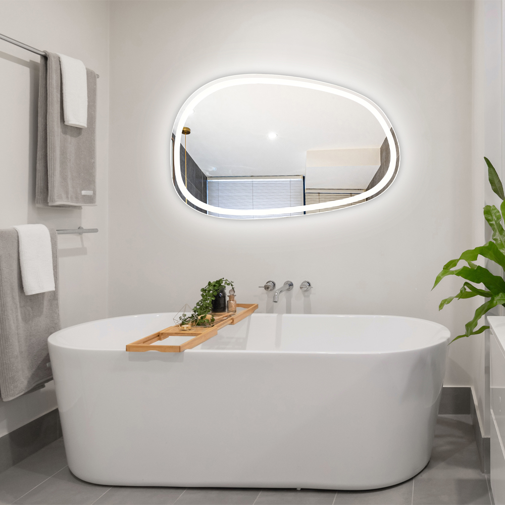 Зеркало Devit Style 5416090 Асимметричное зеркало с LED подсветкой и тачсенсором 628x928 мм.