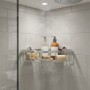 Полка-корзина металлическая угловая Devit Flow DFL001370104C, цвет хром