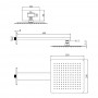 Верхняя душовая лейка Devit Flow D113000000120C-1, 250x250 мм с кронштейном, хром