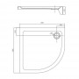 Душевой поддон Primera Frame STQ2090 90х90х15 см четверть круга