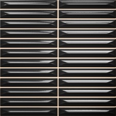 Плитка Ceramica Deseo Arrow Black 1.5*10 20х20 см