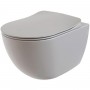 Унитаз подвесной Creavit Free FE322-11CG00E-0000 с крышкой Soft Closing, безободковый, Cool Grey (серый)