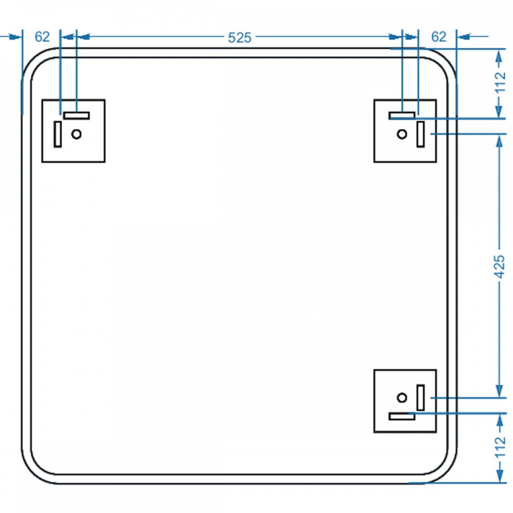 Зеркало Devit Basic 4700700 700х700 мм закругленное