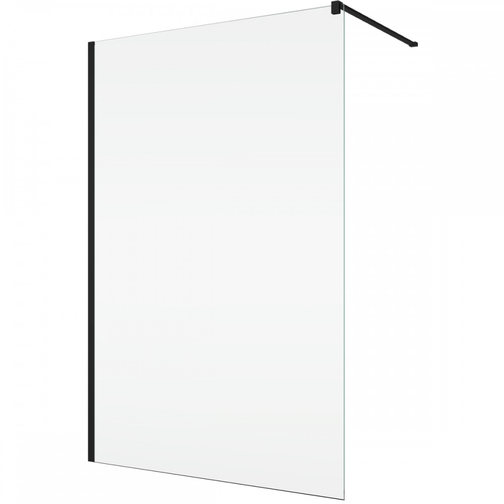 Душевая стенка Ronal Easy BlackLine Walk-in STR4PA61000607 100х200 см профиль черный матовый, стекло прозрачное