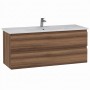 Тумба Creavit Alinda AD0120.10.VV 120 см с раковиной SU120, Walnut (грецкий орех)