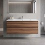 Тумба Creavit Alinda AD0120.10.VV 120 см с раковиной SU120, Walnut (грецкий орех)
