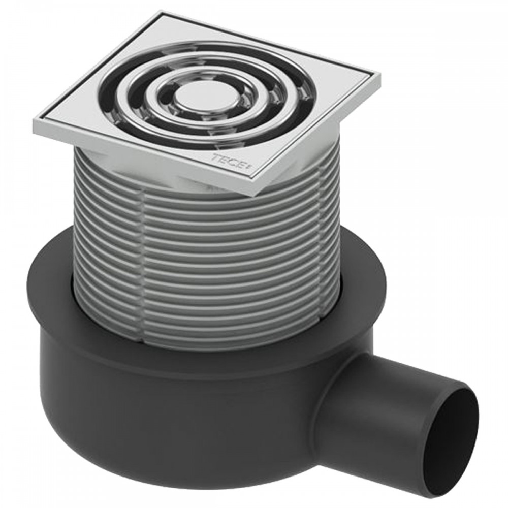 Душевой трап TECE Drainpoint S 50 3601050 с решеткой 100х100 мм