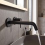 Смеситель скрытого монтажа для раковины Hansgrohe Tecturis S 73351340 22,5 см, черный хром брашированный