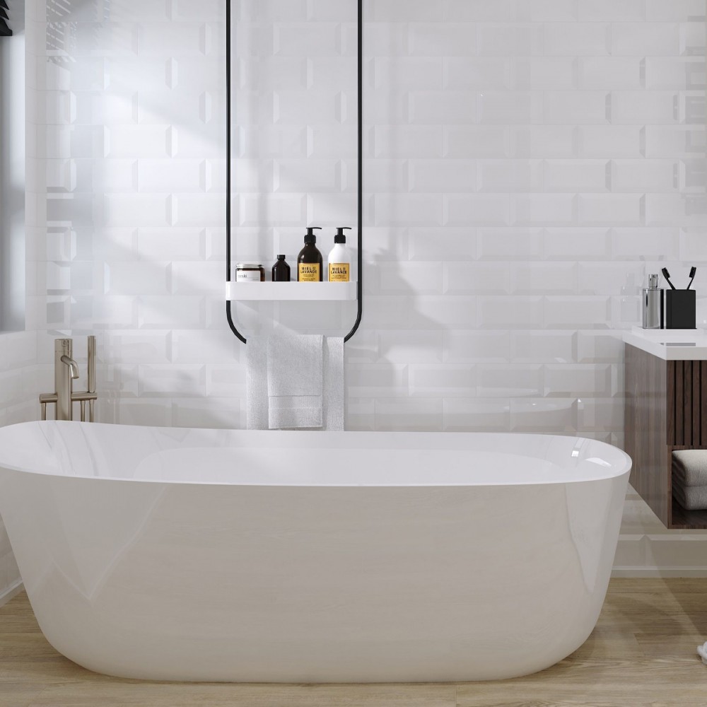 Плитка Golden Tile Metrotiles Белый 460S51 10x20 см