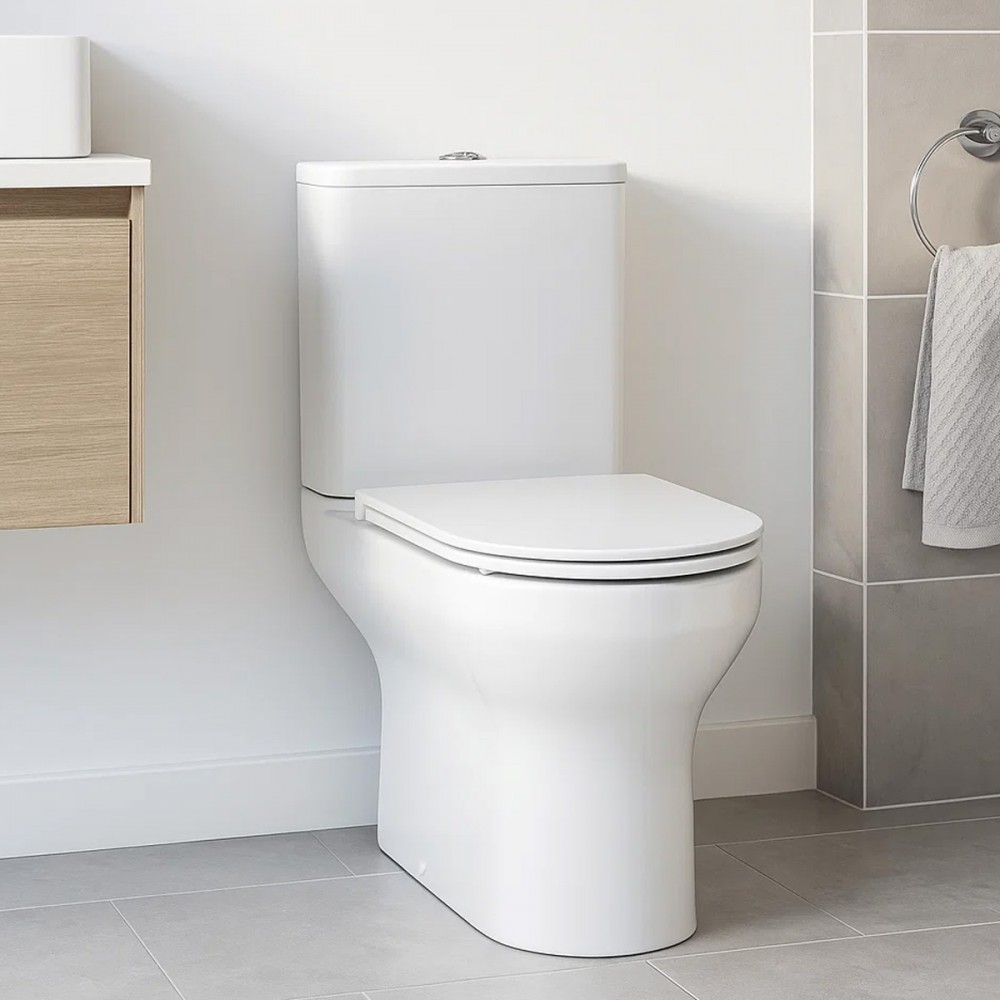 Унитаз-компакт Devit Life5810020 с крышкой soft-close безободковый, белый
