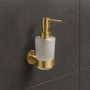 Дозатор для жидкого мыла с держателем Devit Flow DFL21010801BG, цвет Brushed Gold PVD