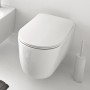 Унитаз подвесной Kerasan Nolita 5315 01 с крышкой S\C 5391 01 безободковый с турбоcмывом noise clean, белый