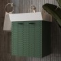 Тумба Devit Flow 484050E 50 см с умывальником и ручками, изумрудный матовый