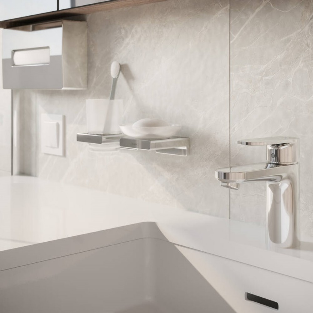 Мыльница Hansgrohe AddStoris 41746000 с держателем, хром