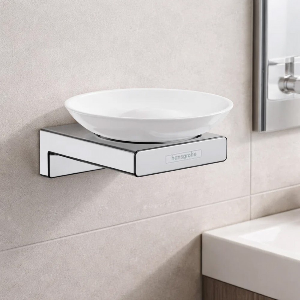 Мыльница Hansgrohe AddStoris 41746000 с держателем, хром