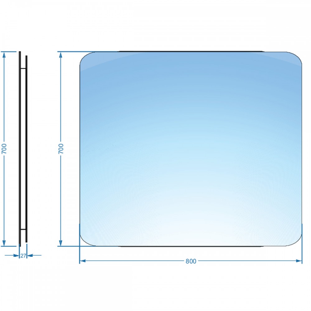 Зеркало Devit Basic 4800700 800х700 мм закругленное
