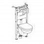 Инсталляция для унитаза Geberit Duofix PRO 20 118.315.11.2 с клавишей Delta01 с подвесным унитазом Idol с сиденьем Duroplast
