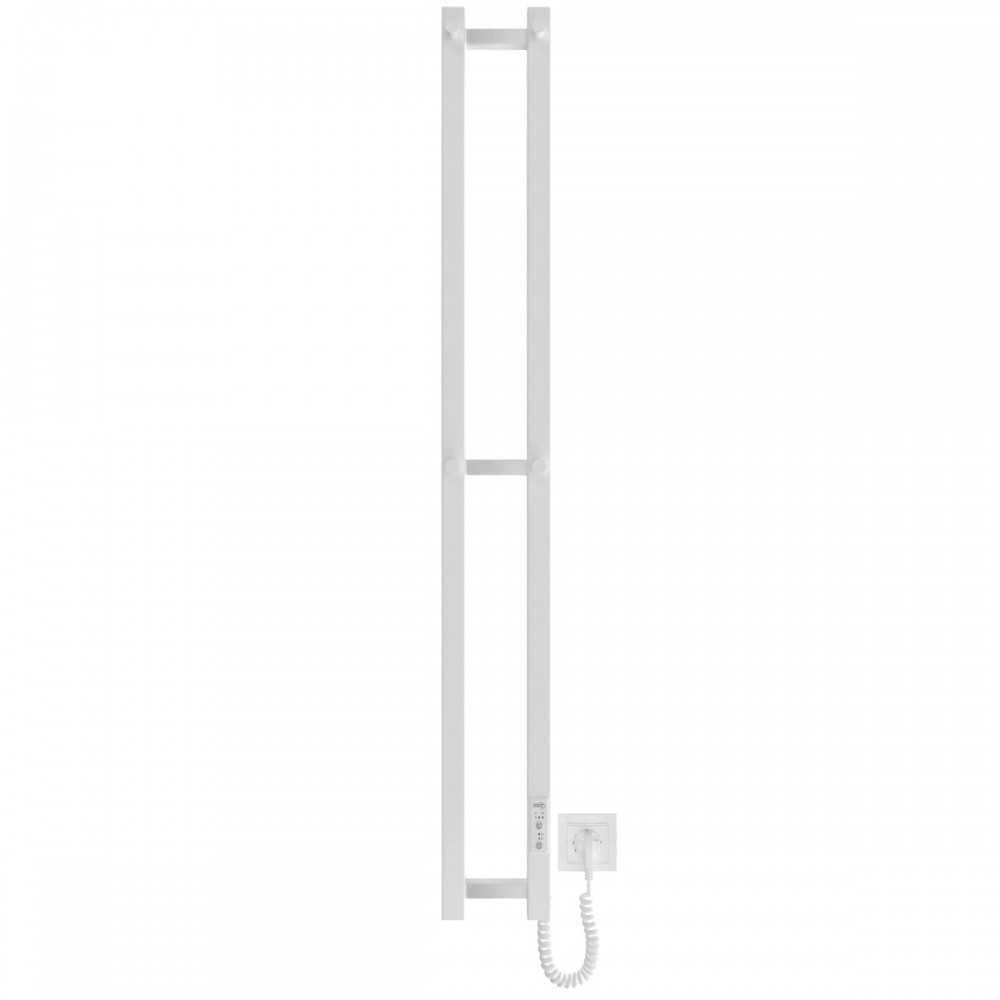 Полотенцесушитель электрический Hygge Family Slim 3.164.045797.WM 1170х140 мм в комплекте со скрытым подключением, белый матовый