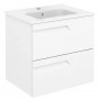 Тумба Royo Vitale C0072604 (125617+126222) с раковиной Slim подвесная 60 см белый глянец