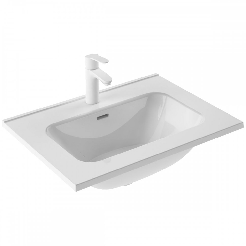 Тумба Royo Vitale C0072604 (125617+126222) с раковиной Slim подвесная 60 см белый глянец