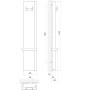 Радиатор электрический Deweit Whole Wall 2.0, с держателем для полотенец и халатов, Led-подсветка, цвет белый мат