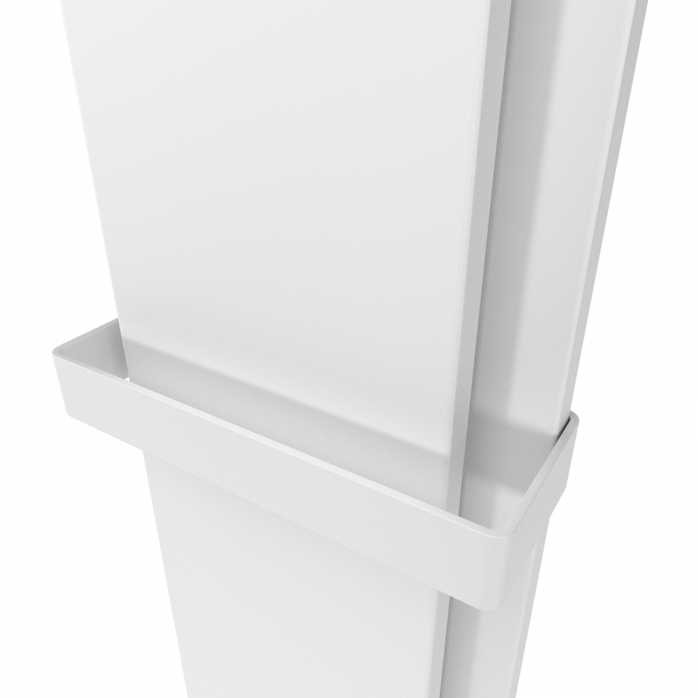 Радиатор электрический Deweit Whole Wall 2.0, с держателем для полотенец и халатов, Led-подсветка, цвет белый мат