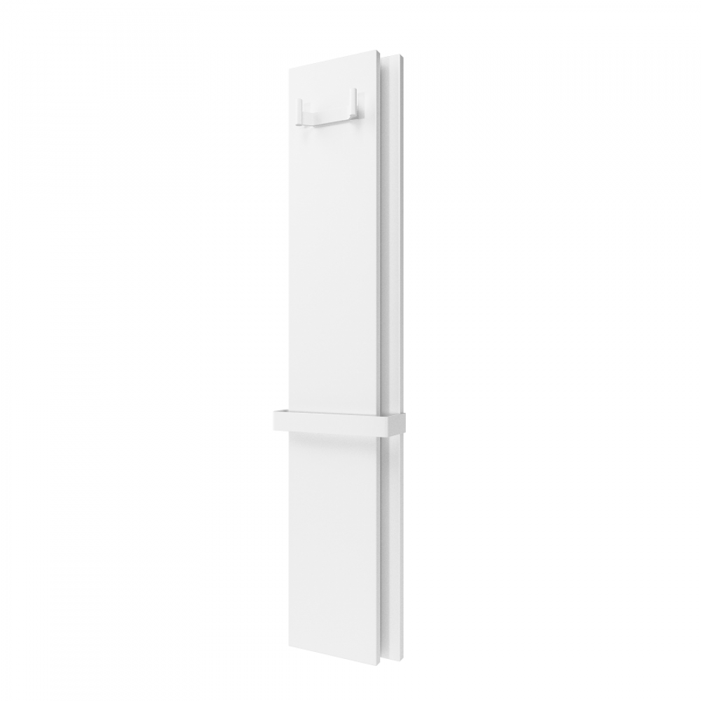 Радиатор электрический Deweit Whole Wall 2.0, с держателем для полотенец и халатов, Led-подсветка, цвет белый мат