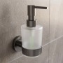 Дозатор для жидкого мыла с держателем Devit Flow DFL21010801GM, цвет Gun Metal PVD