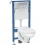 Комплект Geberit Duofix PRO 20 118.315.21.3: инсталляция Geberit Delta с подвесным унитазом Idol с сидением Duroplast и смывающая клавиша Delta01 хром глянец