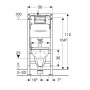 Комплект Geberit Duofix PRO 20 118.315.21.3: инсталляция Geberit Delta с подвесным унитазом Idol с сидением Duroplast и смывающая клавиша Delta01 хром глянец