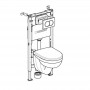 Комплект Geberit Duofix PRO 20 118.315.21.3: инсталляция Geberit Delta с подвесным унитазом Idol с сидением Duroplast и смывающая клавиша Delta01 хром глянец