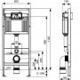Инсталляция для унитаза TECE Base 9400414 с клавишей смыва TECEnow черная матовая