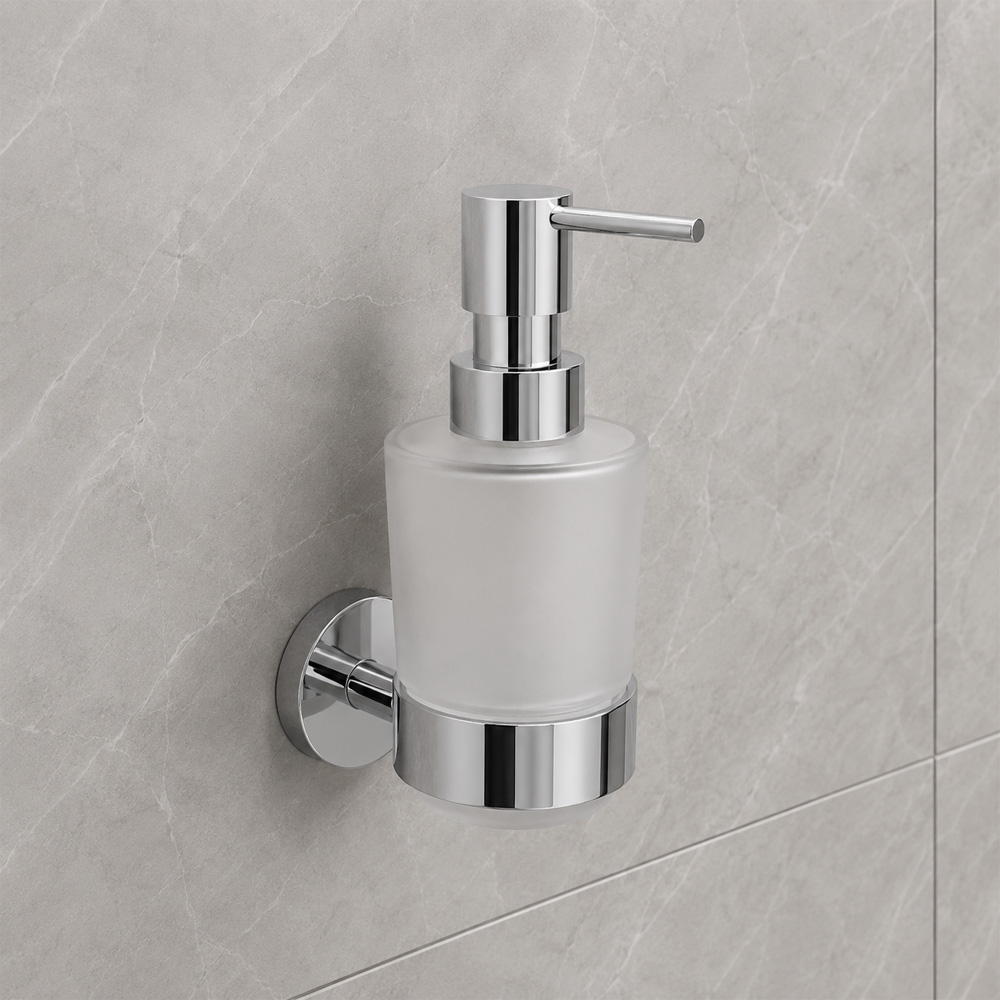 Дозатор для жидкого мыла Devit Flow DFL21010801C с держателем, цвет — хром