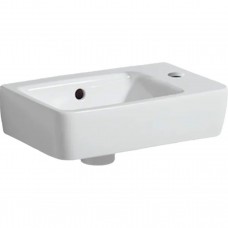Раковина Geberit Selnova Compact 501.517.00.7 с сокращенным вылетом 40см, отверстие для смесителя справа, белый глянец Раковина Geberit Selnova Compact 501.517.00.7 с сокращенным вылетом 40см, отверстие для смесителя справа, белый глянец
