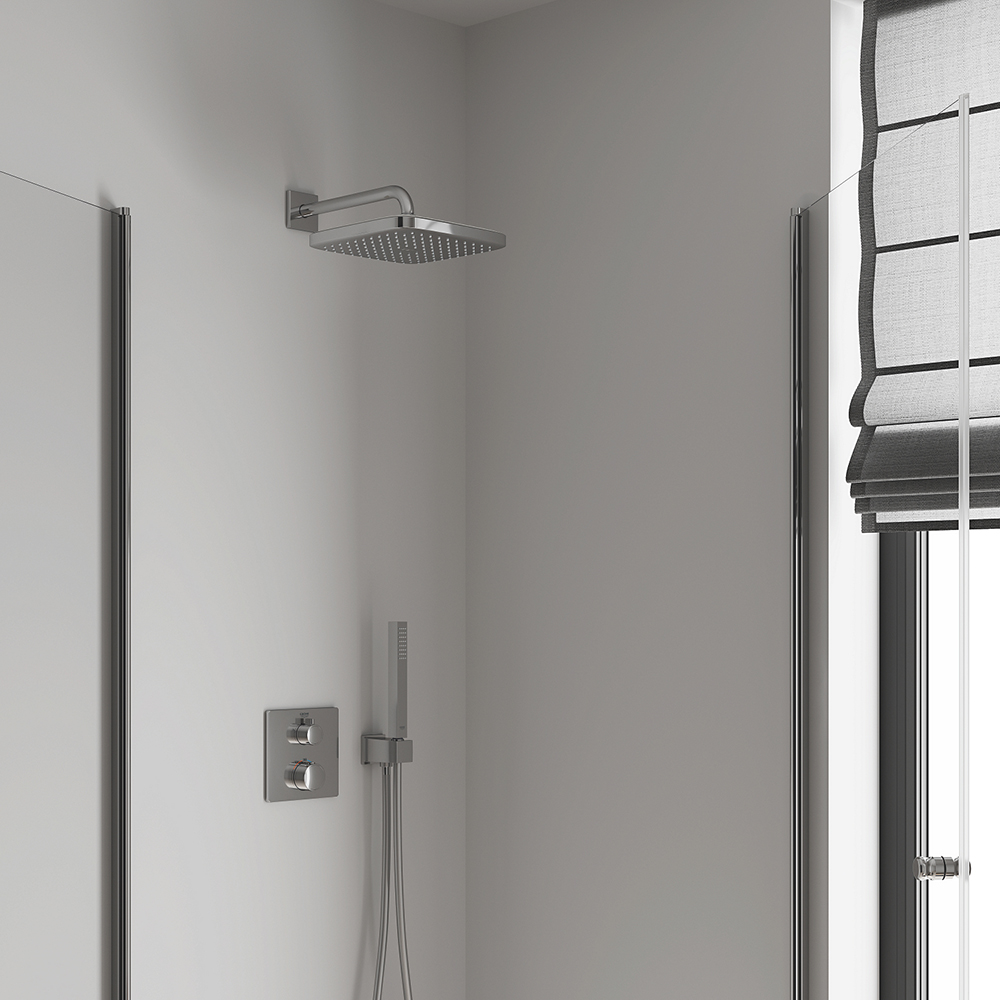 Верхний душ Grohe Tempesta 250 Cube 26687000 с кронштейном на стену