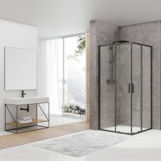 Душова кабіна Devit Art 2.0 FEN2240B 100х100 см профіль чорний матовий, прозоре скло