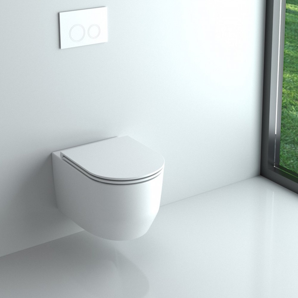Унитаз подвесной Devit Art 3.0 3030140W безободковый с крышкой soft-close, Vortex Flush, белый матовый