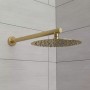 Верхняя душевая лейка Devit Flow D113000000110BG, d=250 мм с кронштейном, brushed gold