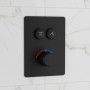 Смеситель скрытого монтажа для ванны/душа Devit Flow D114124010021BM с термостатом, черный матовый