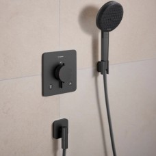 Тримач ручного душу Hansgrohe Porter Fine 28885340 настінний чорний матовий хром