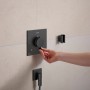Держатель ручного душа Hansgrohe Porter Fine 28885340 настенный черный матовый хром