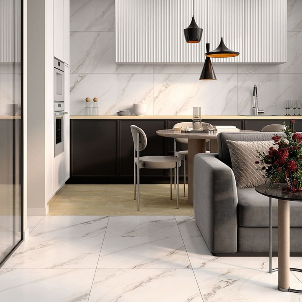 Керамогранит Cersanit Riviera White Satin Rect 59,8x59,8 см