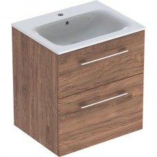 Тумба с раковиной Geberit Selnova Square 501.238.00.1 подвесная 60 см темный орех Тумба с раковиной Geberit Selnova Square 501.238.00.1 подвесная 60 см темный орех