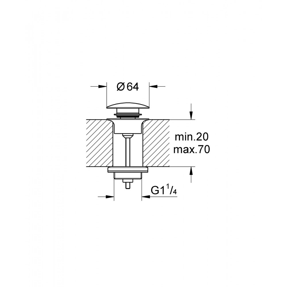Донный клапан для раковины Grohe 29510KF0