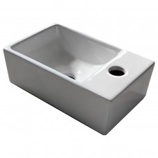 Раковина Devit Linea 180300R підвісна/меблева 300х180 см, 1 отвір під змішувач справа, білий глянець