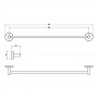 Держатель для полотенец Devit Flow DFL21010101BG, 600 мм, цвет Brushed Gold PVD