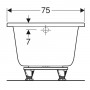 Ванна акриловая Geberit Selnova Square 554.385.01.1 170х75 см с ножками