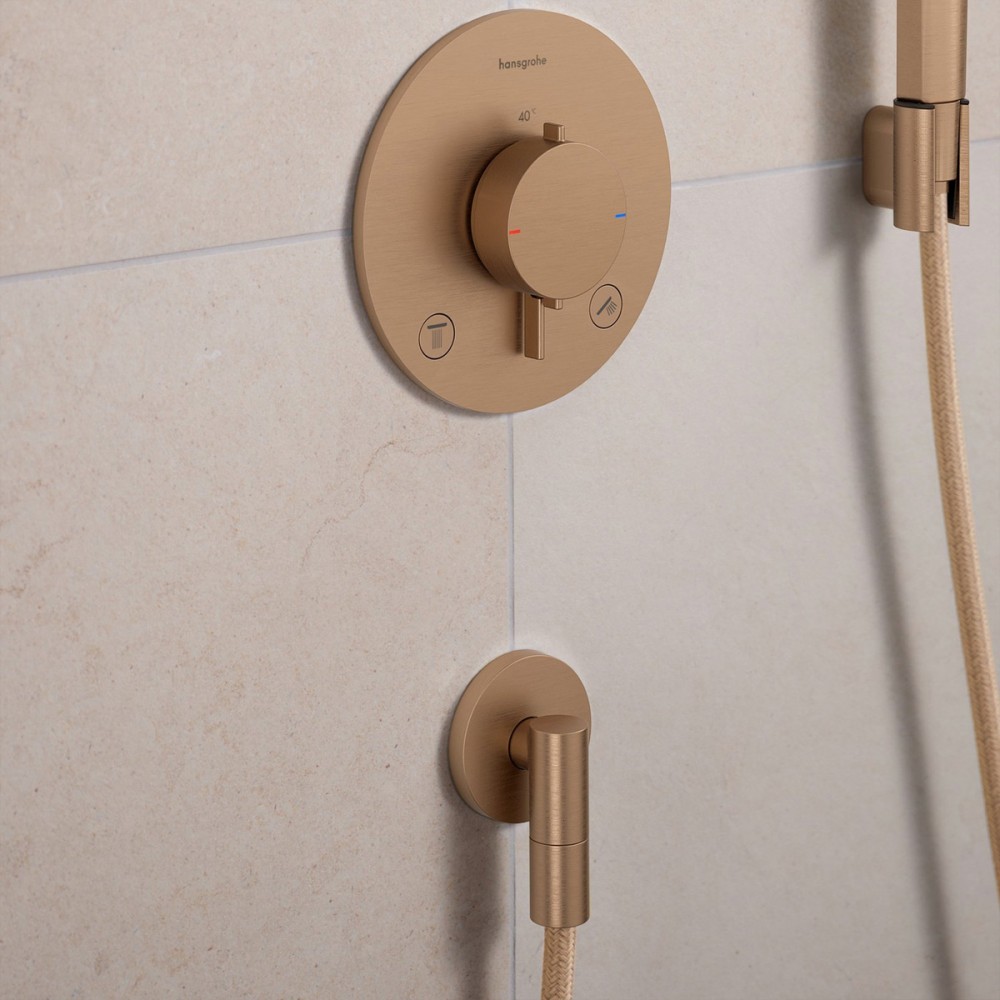 Шланговое подключение Hansgrohe FixFit Fine S 28882140 матовая бронза
