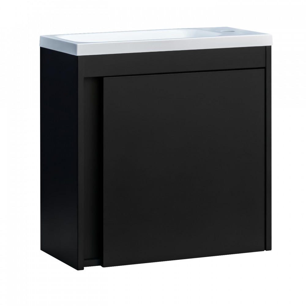 Тумба с раковиной Devit Small 063050B, 50 см, черный