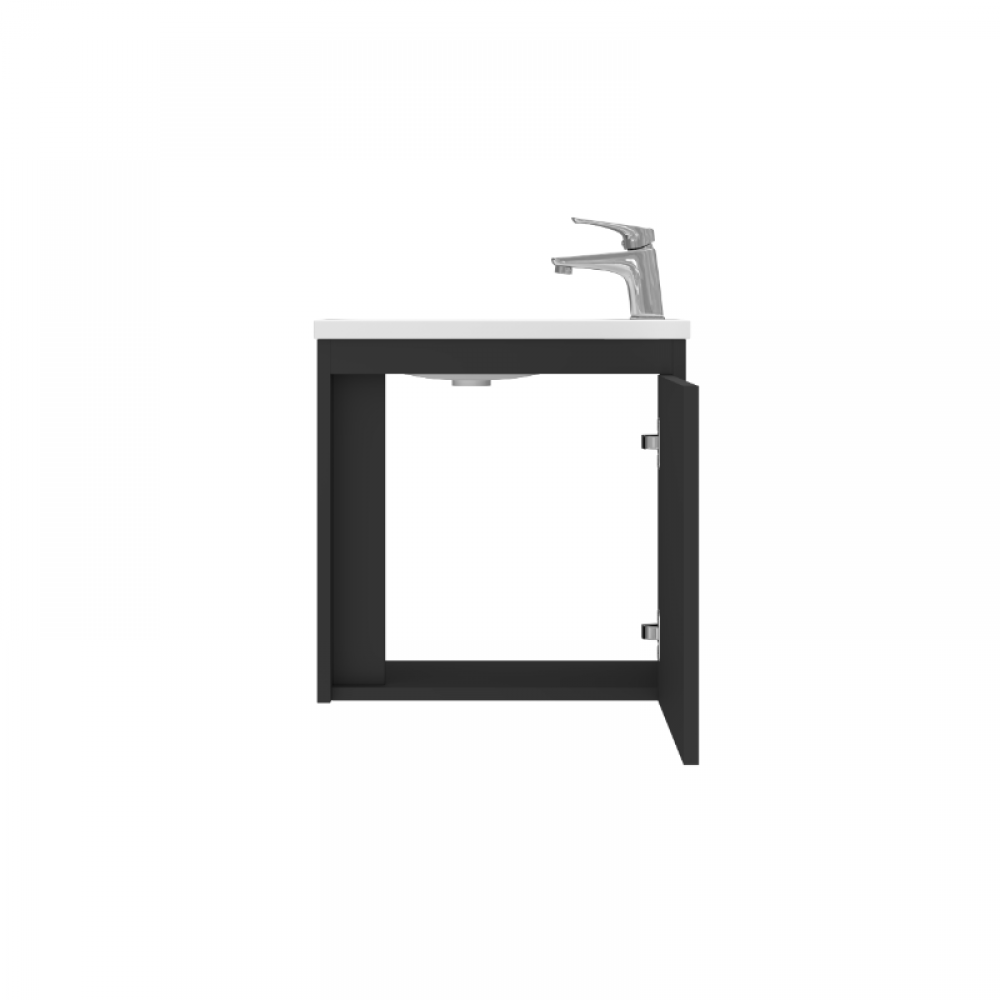 Тумба с раковиной Devit Small 063050B, 50 см, черный